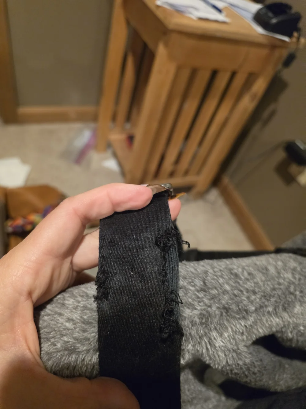 Coach Gray Signature Canvas Tote with Stripe